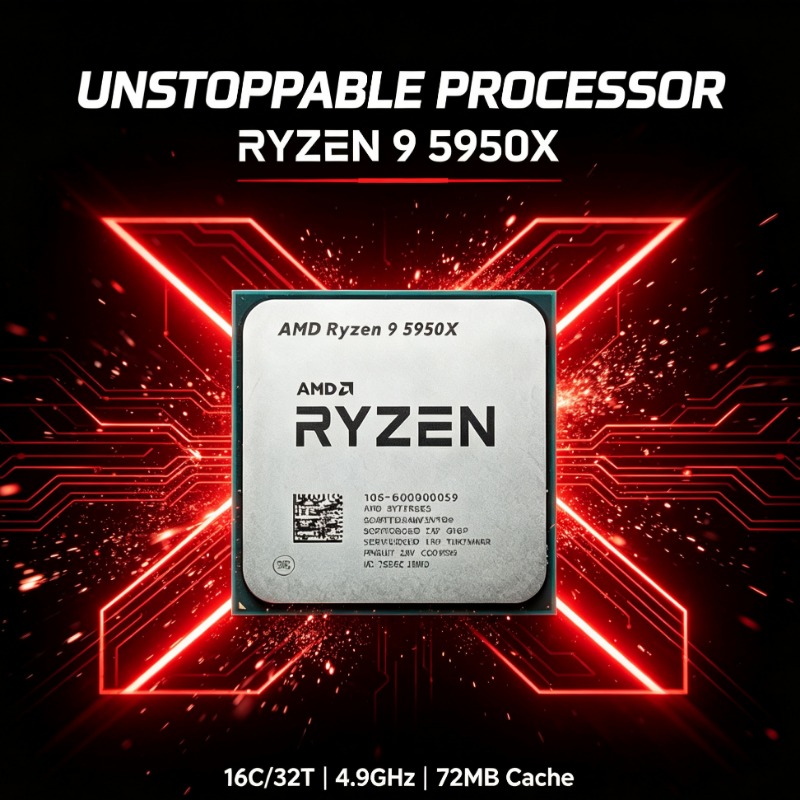 Amd Cpu Ryzen 9 - Desktop-Komponente CPU AMD R9 5950X Ryzen