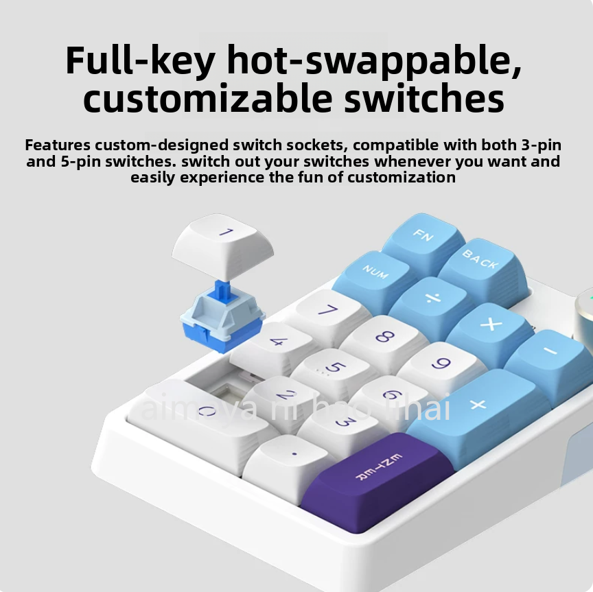 Gaming Keyboard Mini Mechanical - Kzzi K20 Mini-Tastatur, drei Modi, Bluetooth,