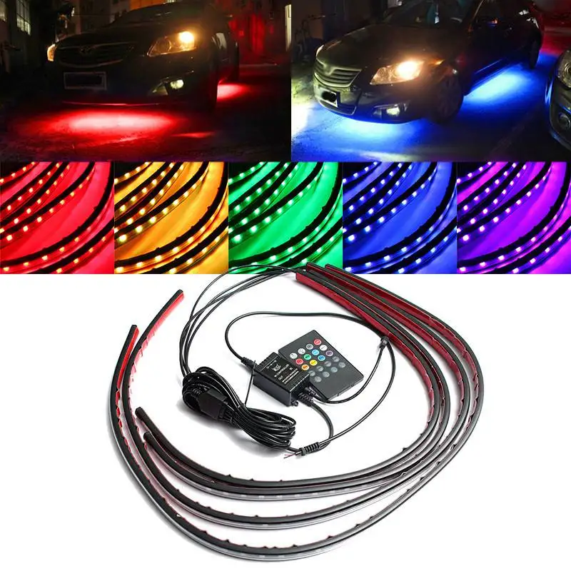 Rgb Underglow Strip - 4x wasserdichter RGB 5050 SMD flexibler