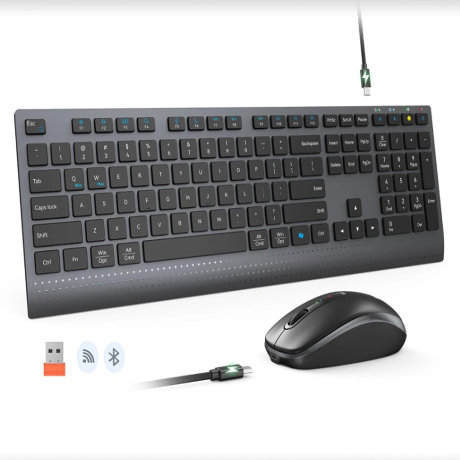 Gaming Keyboard And Mouse Combo - 2,4 G Bluetooth Dual-Mode Wireless Tastatur