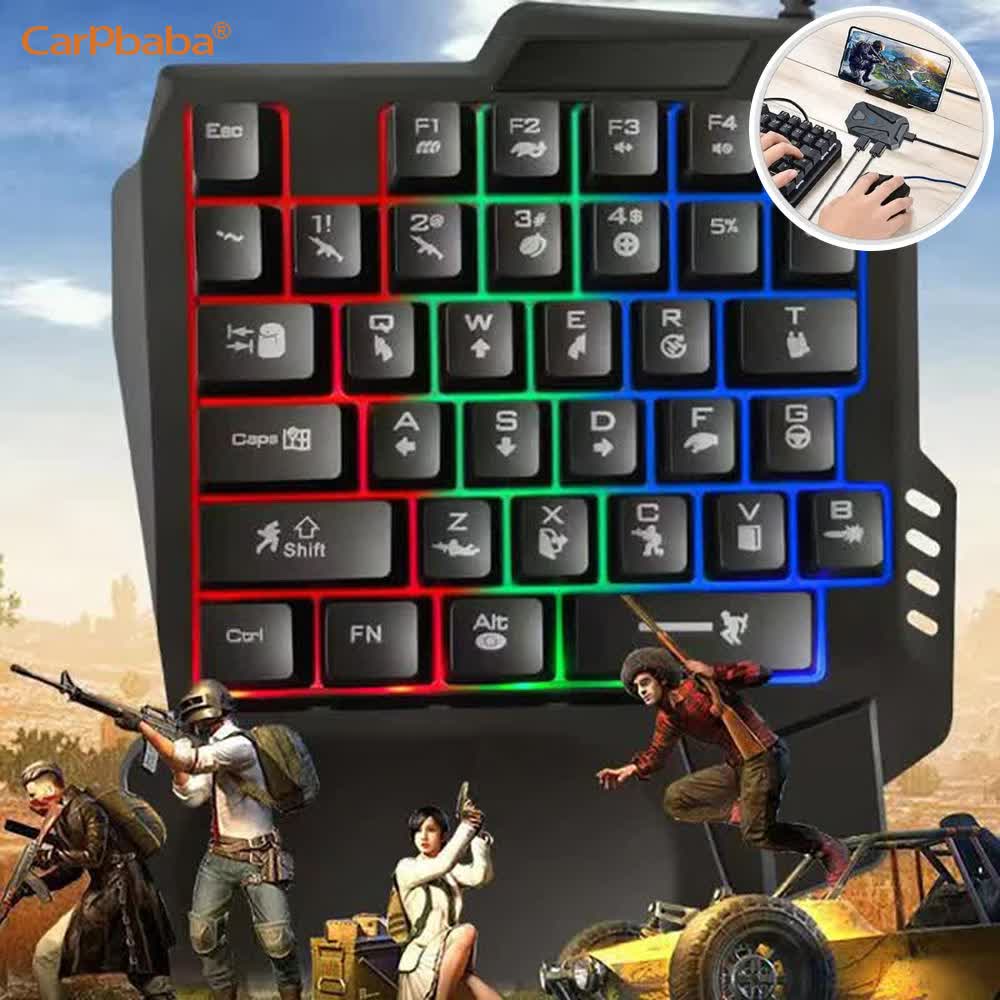 Gaming Keyboard 1 Hand - USB-Einhand-Gaming-Kit: Kompakte mechanische Tastatur und beleuchtete