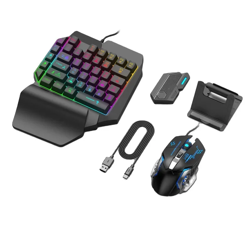 Gaming Keyboard 1 Hand - Gaming-Tastatur und Maus Set 4-in-1 Gaming-Kombo