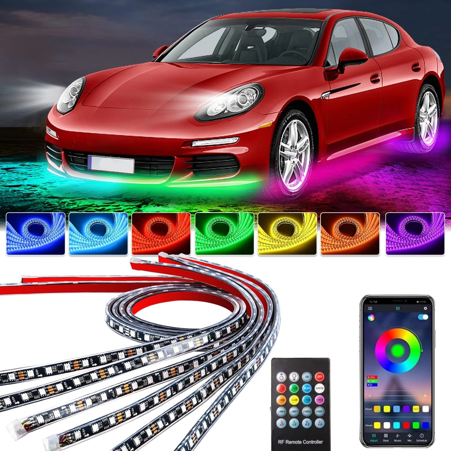 Rgb Underglow Strip - Auto Under glow Neonlicht flexible LED-Streifen