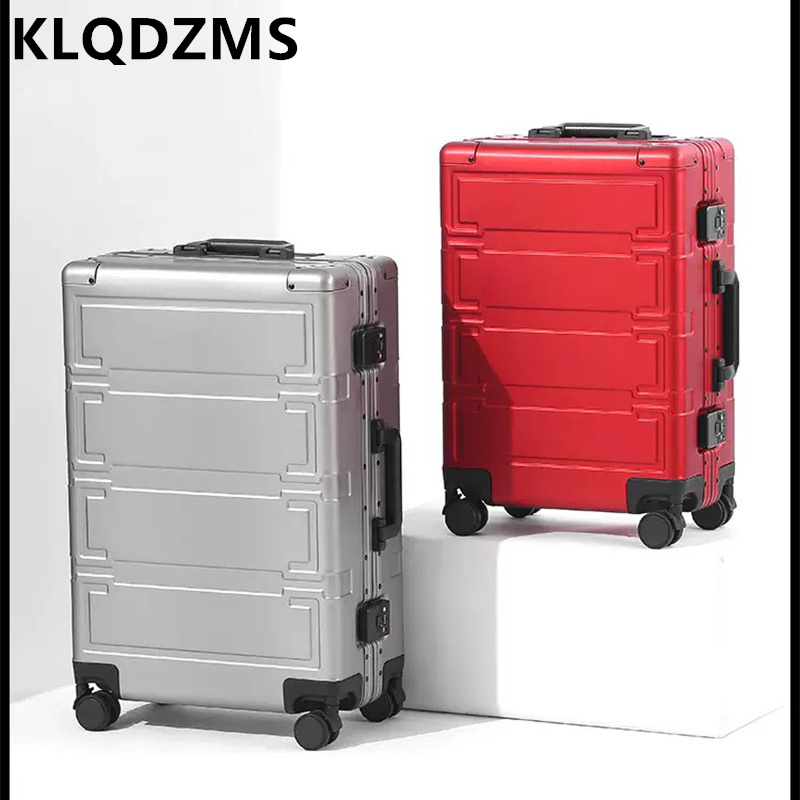 Aluminum Case 65 - KLQDZMS Herren-Gepäcktasche, komplett aus Aluminium-Magnesium-Legierung, Boarding-Box,
