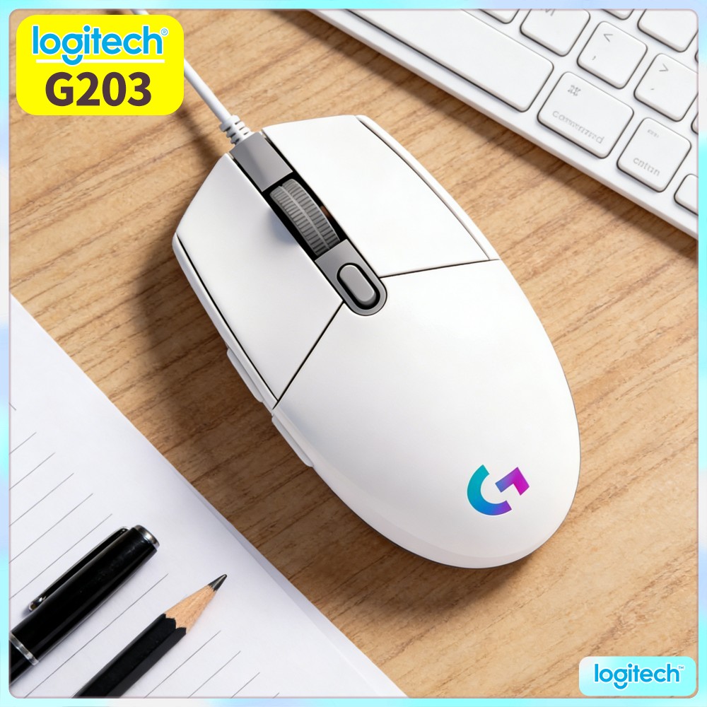 Logitech Mouse G203 - Logitech G203 Kabelgebundene Gaming-Maus, angenehmes Handgefühl,