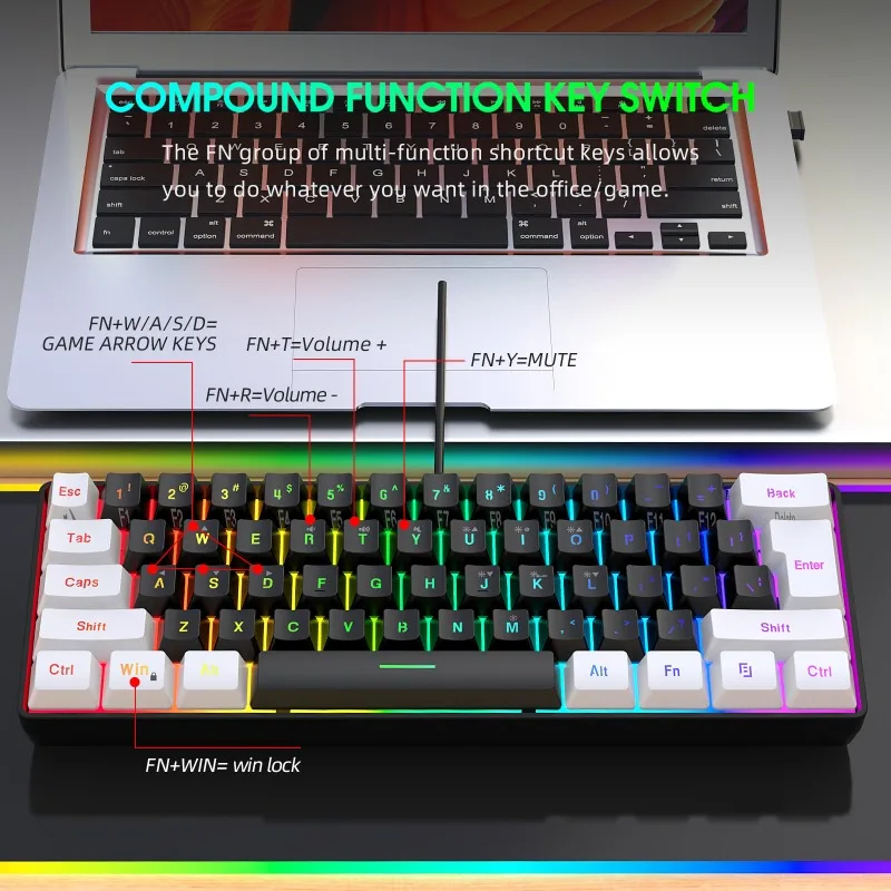 Tastatur und Maus 60% Computer – Gaming Keyboard And Mouse Combo Bewertung und Preis