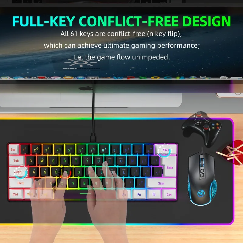Tastatur und Maus 60% Computer – Gaming Keyboard And Mouse Combo Bewertung und Preis