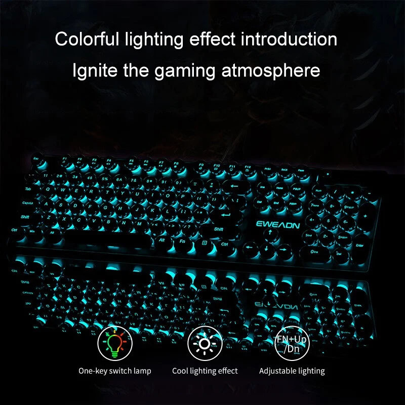 Retro Punk Mechanisches Tastat – Gaming Keyboard And Mouse Combo Bewertung und Preis