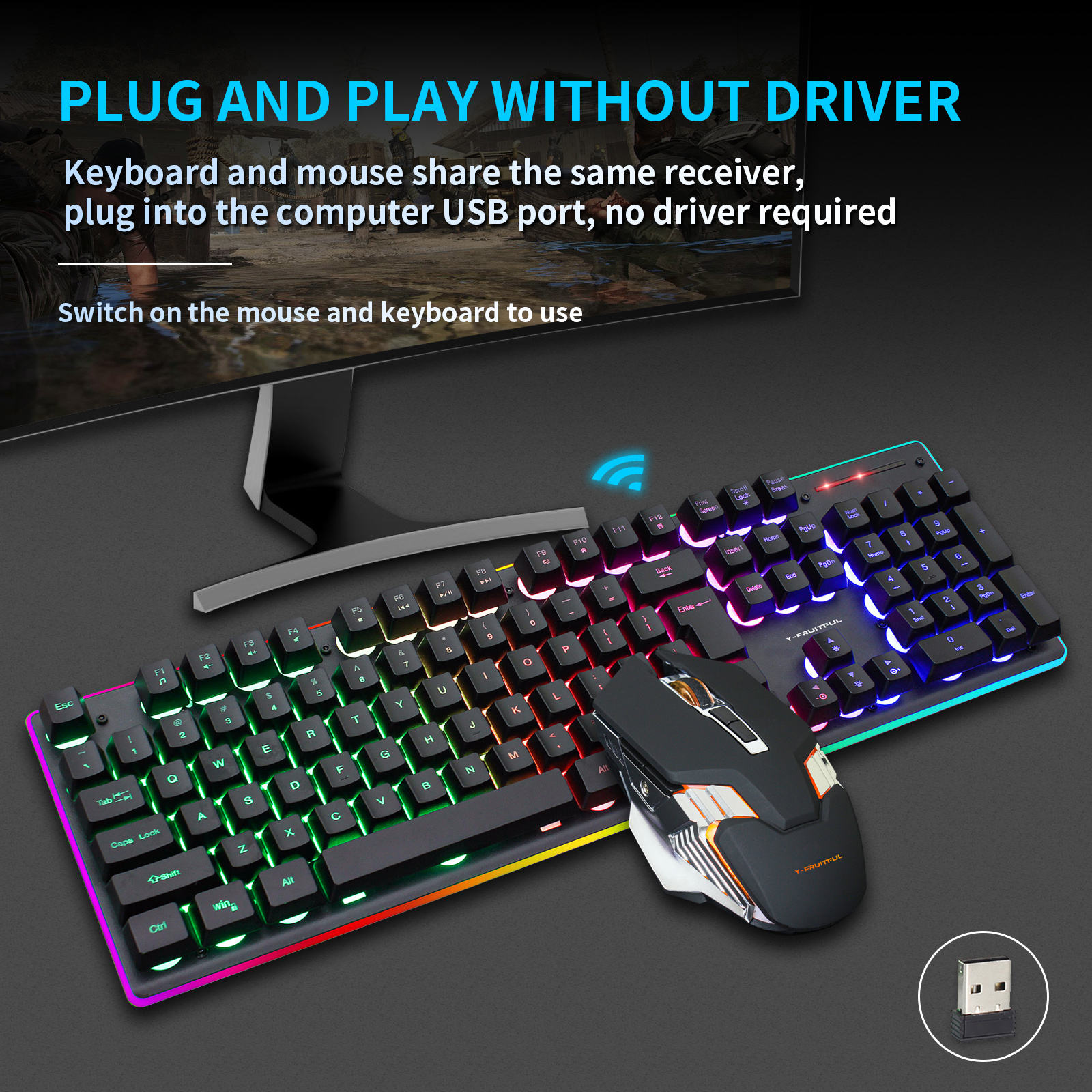 104 Tasten RGB-Computer, kabel – Gaming Keyboard And Mouse Combo Bewertung und Preis