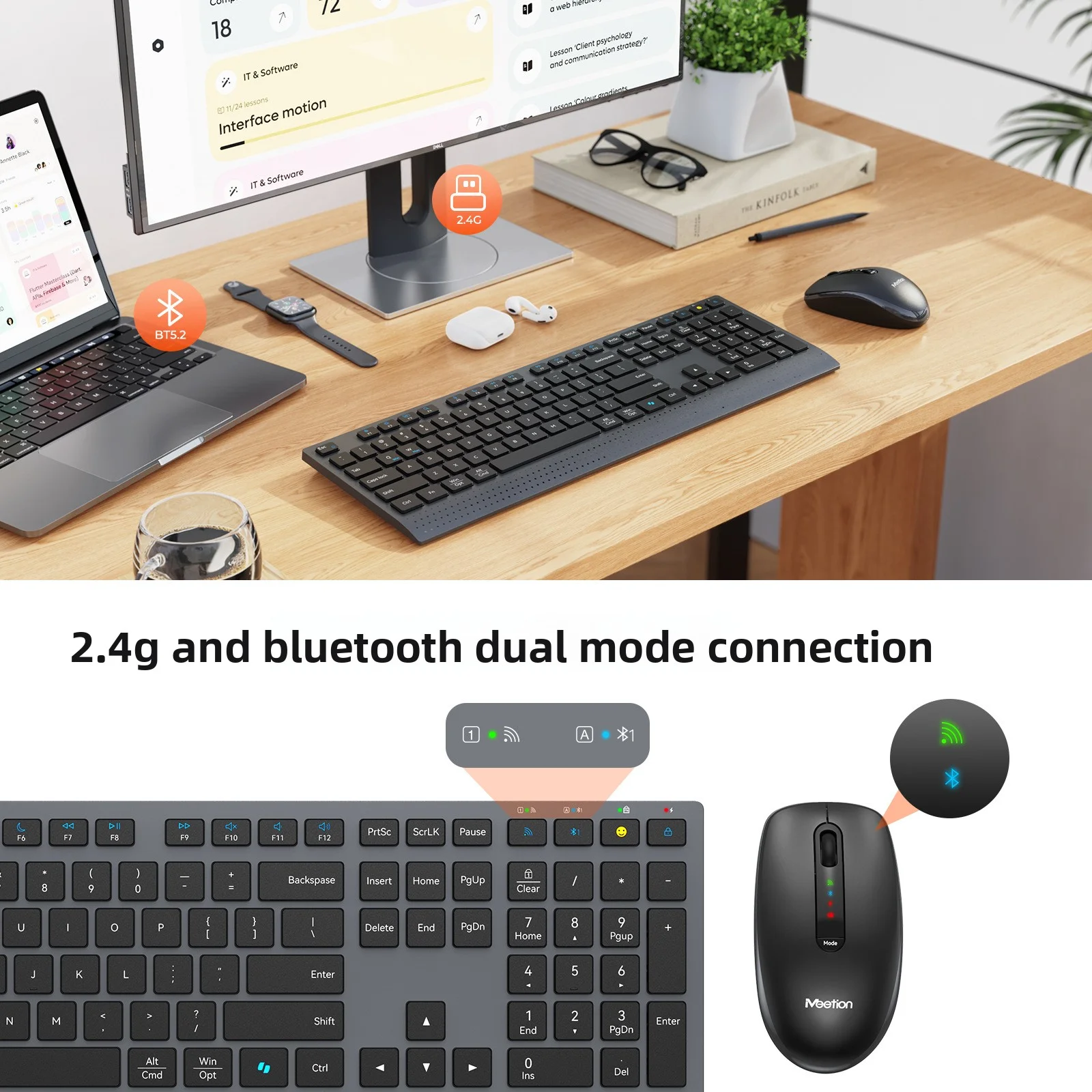 2,4 G Bluetooth Dual-Mode Wire – Gaming Keyboard And Mouse Combo Bewertung und Preis