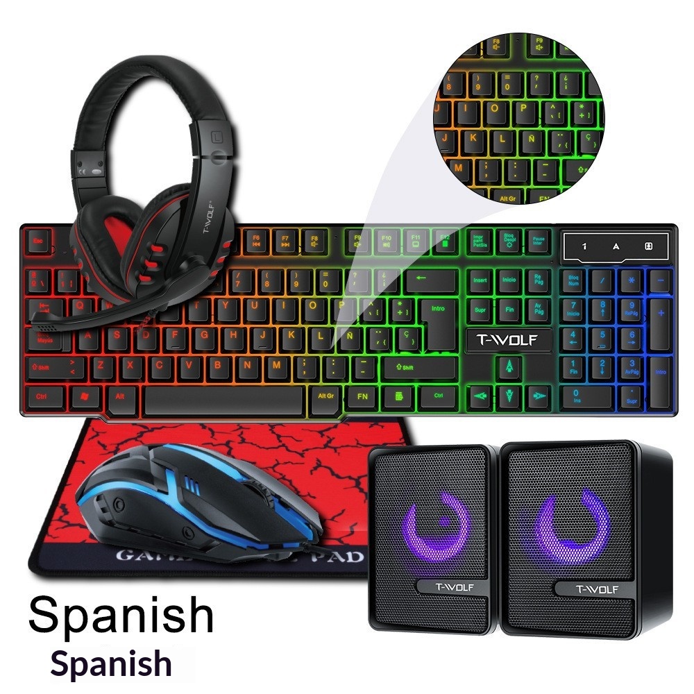 Spanisch-Russisches Tastatur-L – Gaming Keyboard And Mouse Combo Bewertung und Preis
