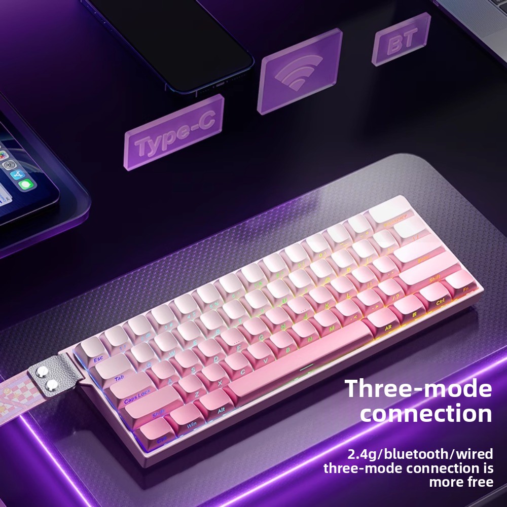 AULA MINI60HE Drei-Modus-Tasta – Gaming Keyboard Mini Mechanical Bewertung und Preis