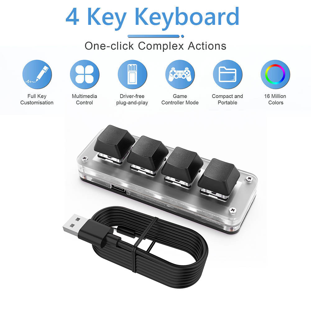 3 Tasten 1 Drehregler/4 Tasten – Gaming Keyboard 1 Hand Bewertung und Preis