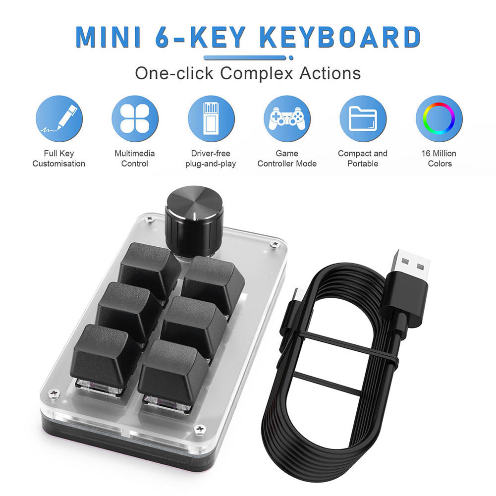 6 Tasten 1 Knopf Einhändige Me – Gaming Keyboard 1 Hand Bewertung und Preis